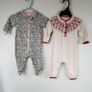 Baby Cat Jack & Gerber Long Slv Onesies 2 Pack Size 0-3M Knitted & Warm